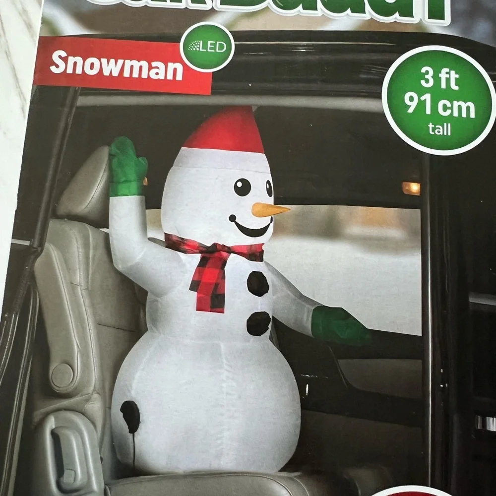 Gemmy AIRBLOWN CARBUDDY SNOWMAN 36